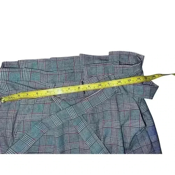 Vero moda plaid pants with belt size s/32 Straight Preppy Light Office Siren - Picture 3 of 7